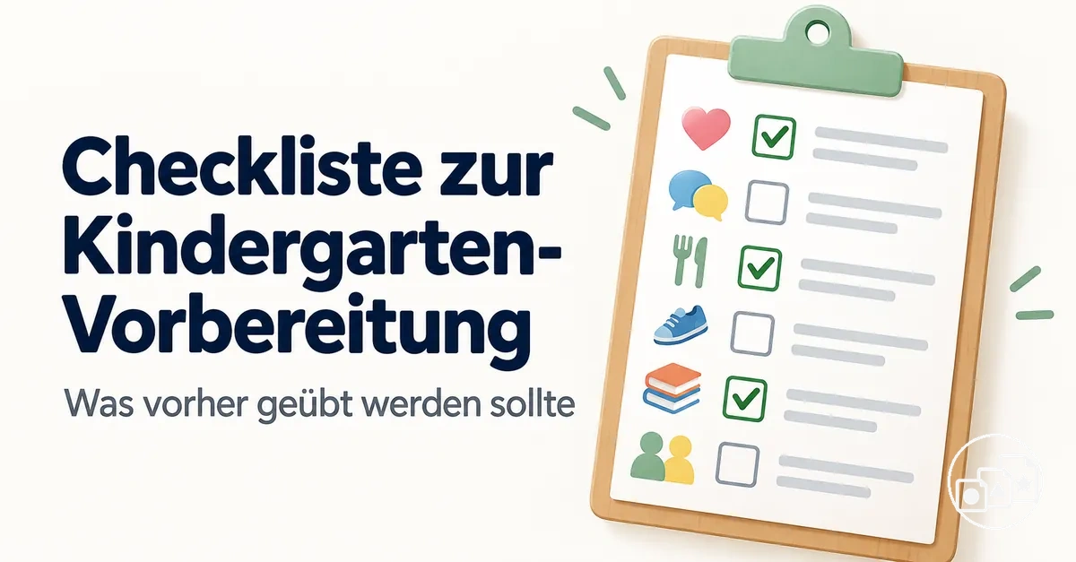 Checkliste mit Fähigkeiten zur Vorbereitung auf den Kindergarten