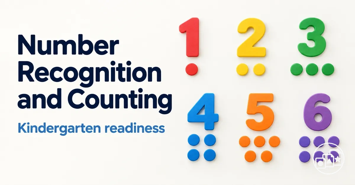 Number recognition and counting practice for kindergarten readiness
