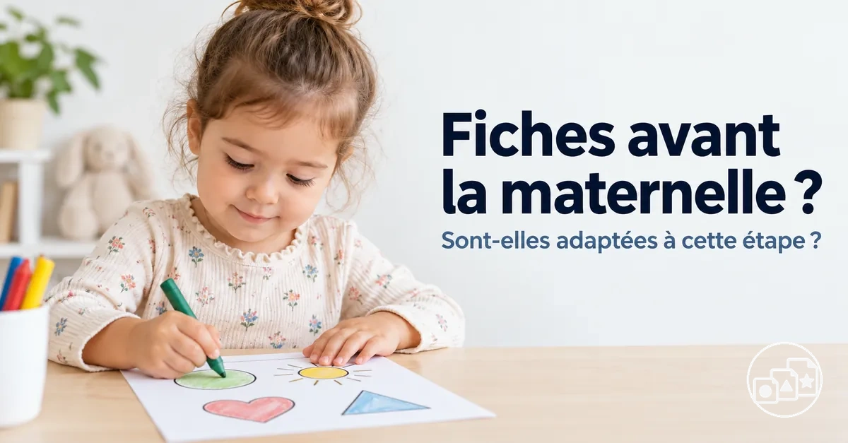 Enfant utilisant une fiche d’activités adaptée à ses capacités actuelles avant la maternelle