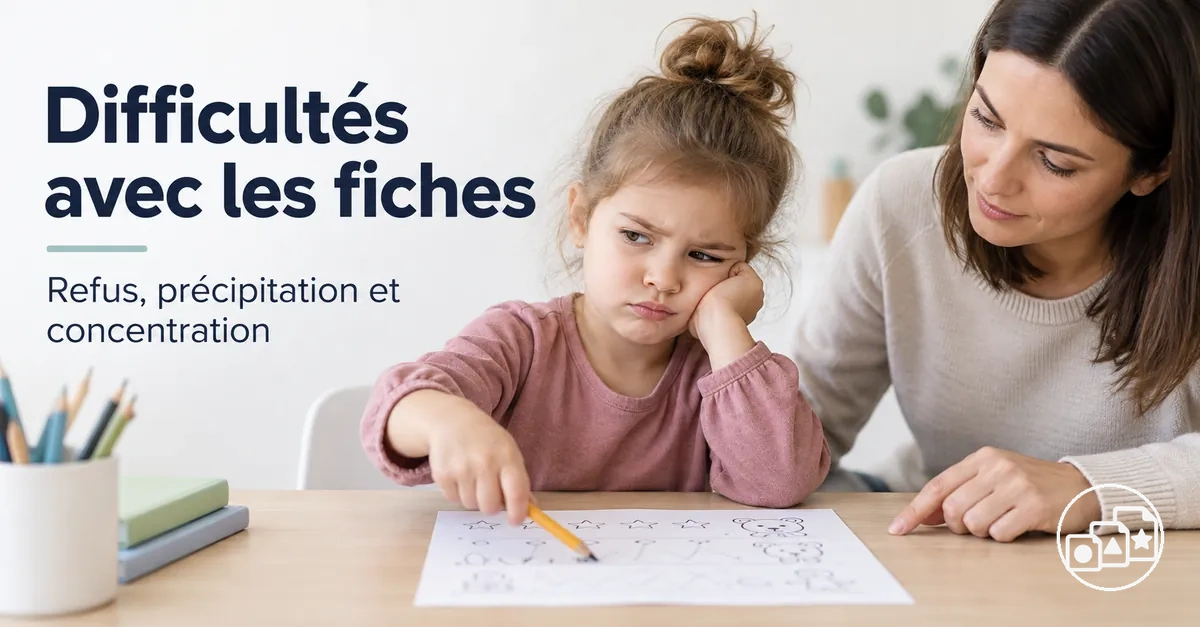 Enfant accompagné face au refus, à la précipitation et aux difficultés de concentration pendant les fiches