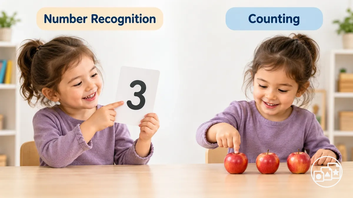 Comparaison entre l'identification d'un chiffre écrit et le comptage d'un ensemble d'objets