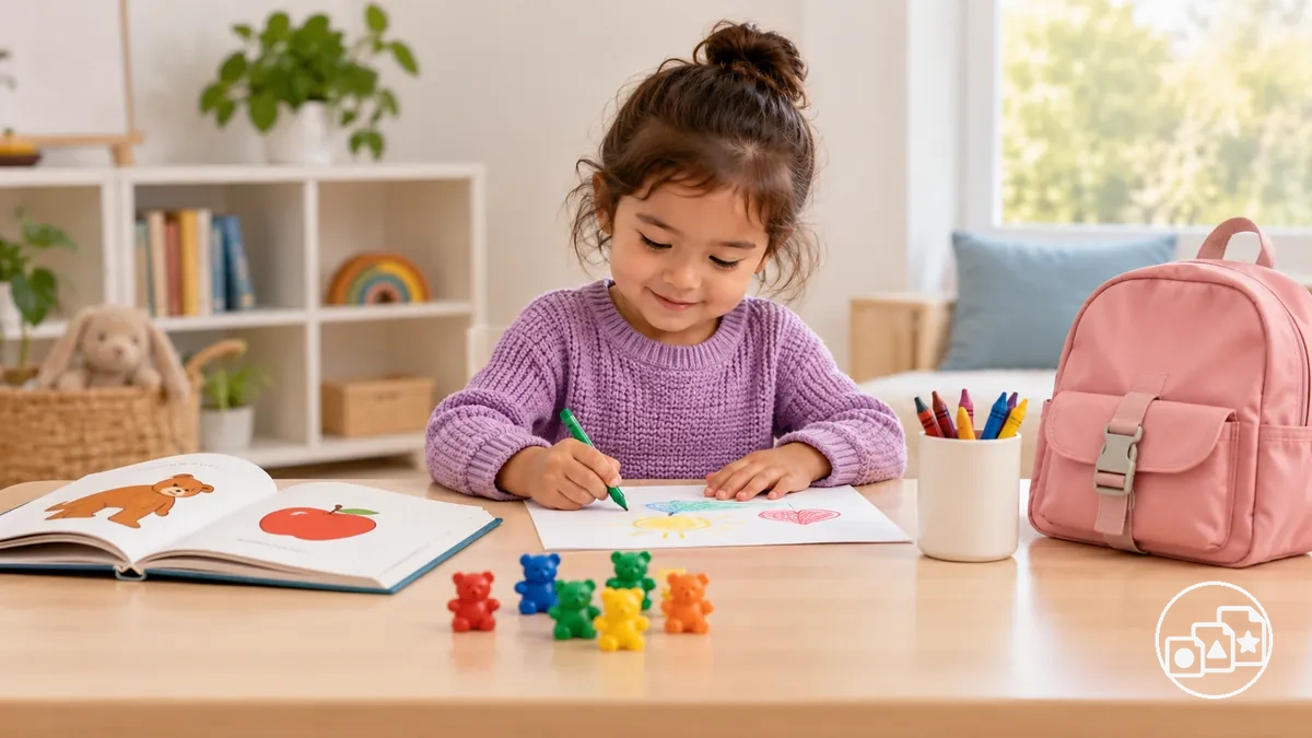 Pratique de préparation à la maternelle dans les compétences scolaires, motrices et quotidiennes