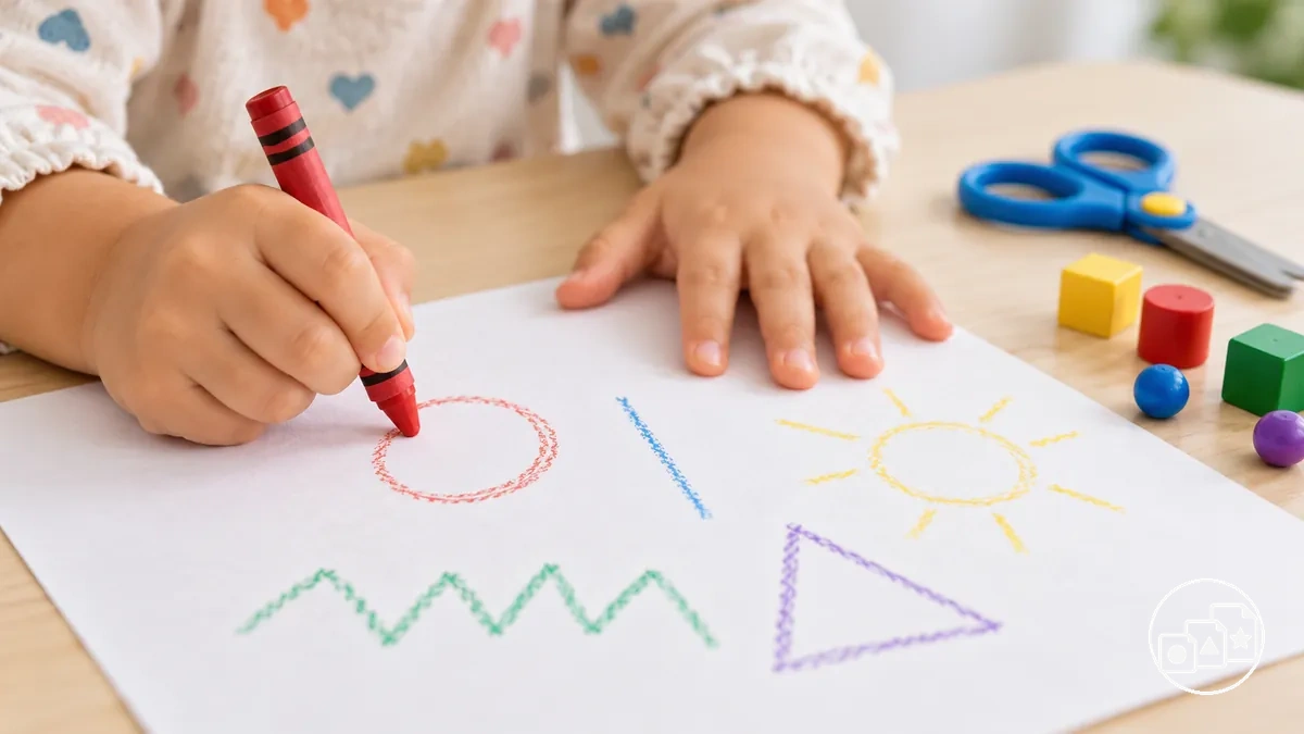 Pratique de pré-écriture et de motricité fine avec des lignes, des formes et le contrôle de la main